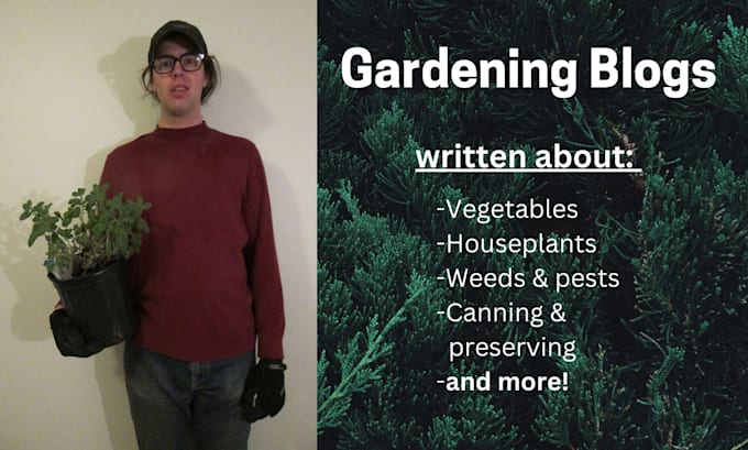 write a blog post about gardening