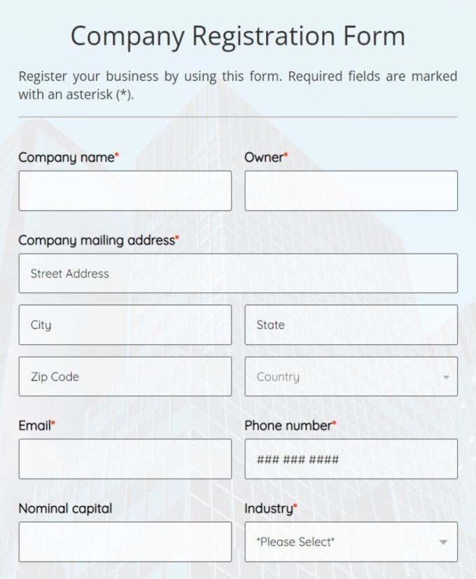Do registration form for you by Mehwish logo826 Fiverr