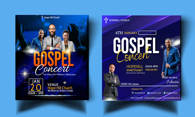 design the exceptional church, event, and gospel flyers