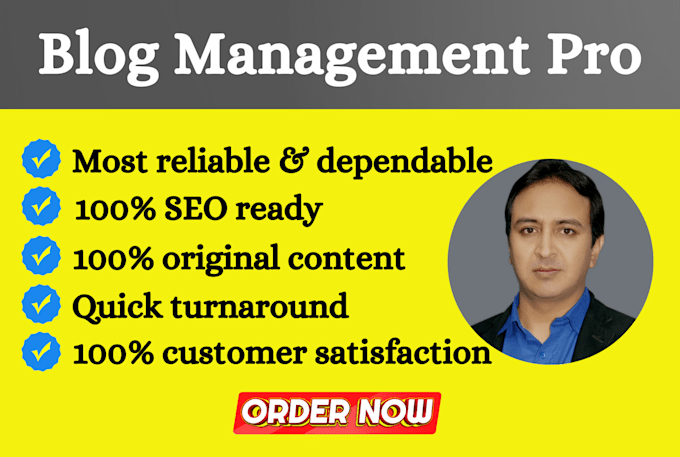 manage your blog and write SEO blog posts regularly