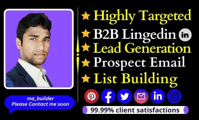 do high targeted b2b lead generation, build prospect email list
