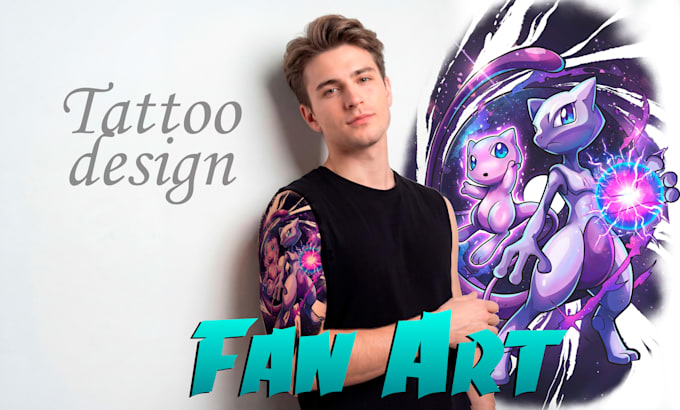 design your custom anime tattoo and fan art