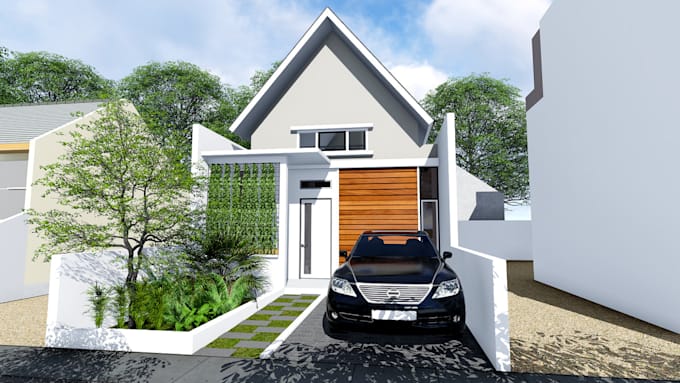 Design house exterior model, 3d rendering, walkthrough by Taufiqm22