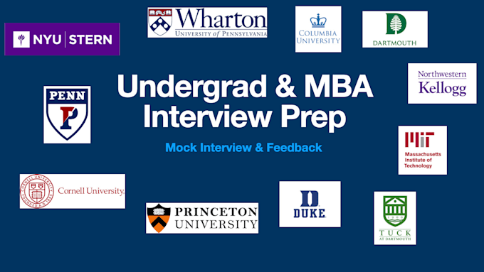 conduct a mock undergrad or MBA or masters interview with feedback