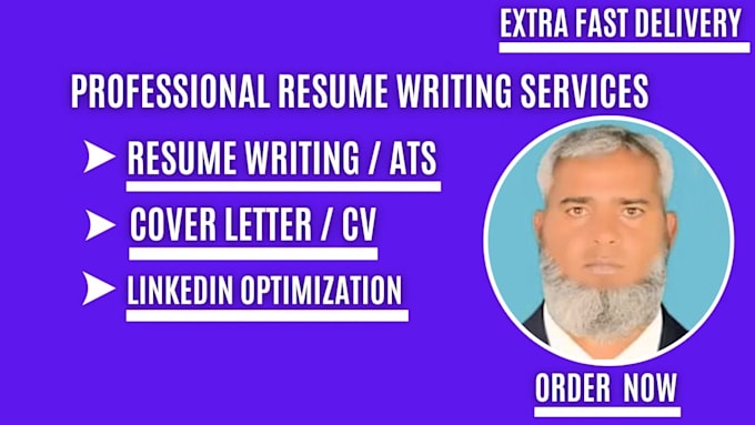 write professional resume, cover letter, optimize linkedin
