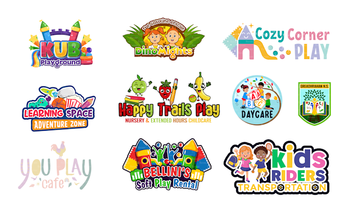 I will design preschool, playground, soft play, bouncy castle logo