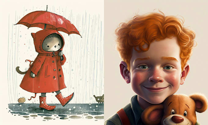 create adorable characters or illustrations for kids book