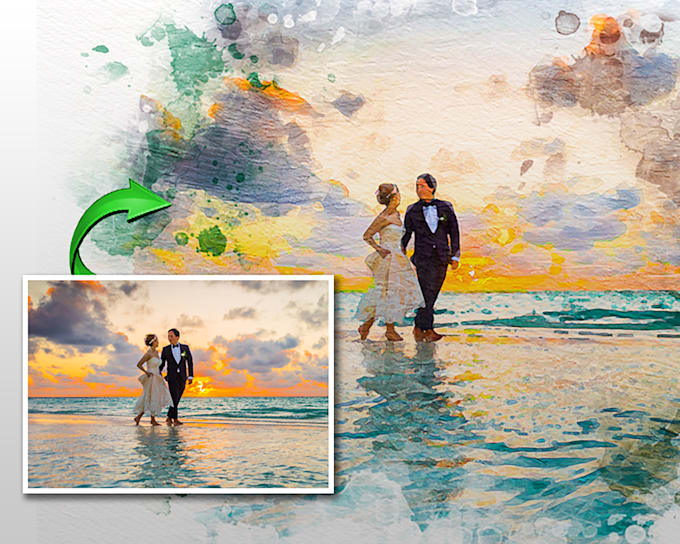 Turn your photo into a watercolor art by Gabrielgoistais Fiverr