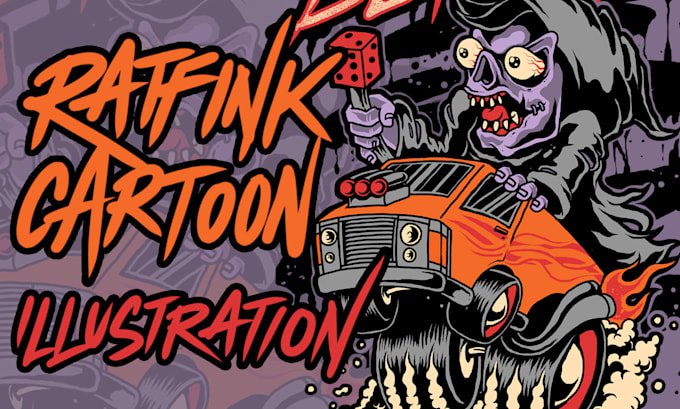 draw ratfink cartoon monster illustration