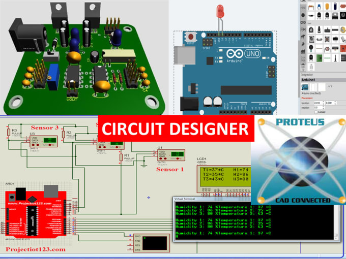 Design and simulate the circuit in proteus by Mariyum_90 Circuit Diagram