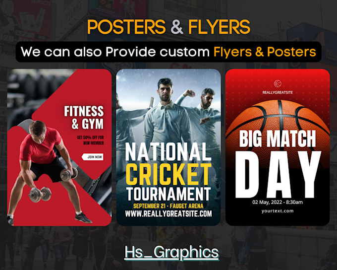 Make designs of sports poster and fitness flyer by Hs_graphics09 Fiverr