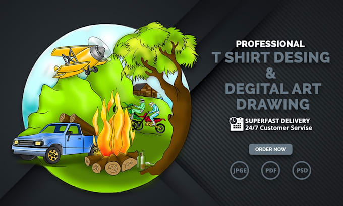 create a cool tshirt design for your clothing line