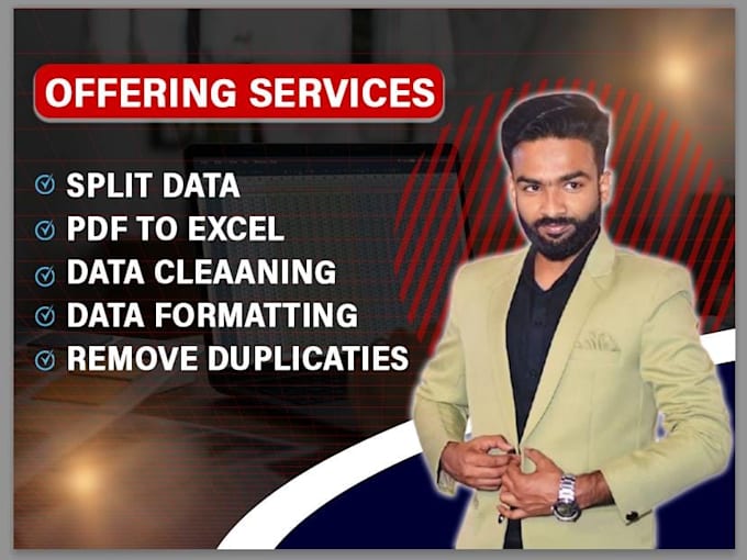 do excel data cleaning, formatting and tally expert fast and accurate
