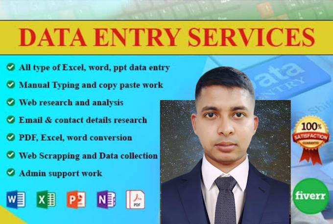 do data entry typing work job in excel, google sheet