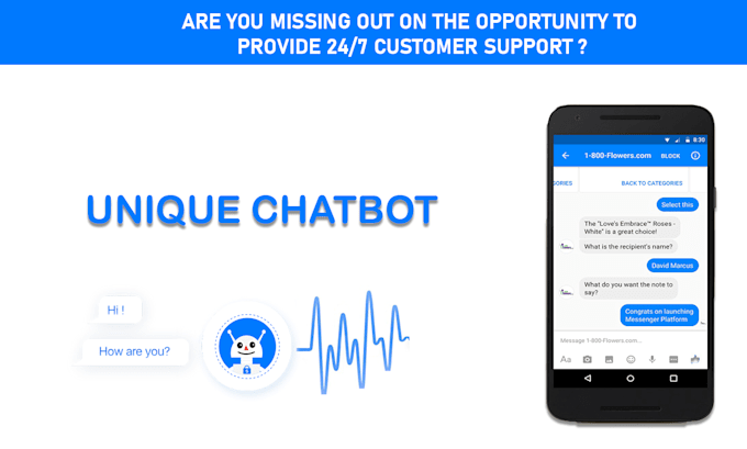create a unique chatbot and setup for your business website