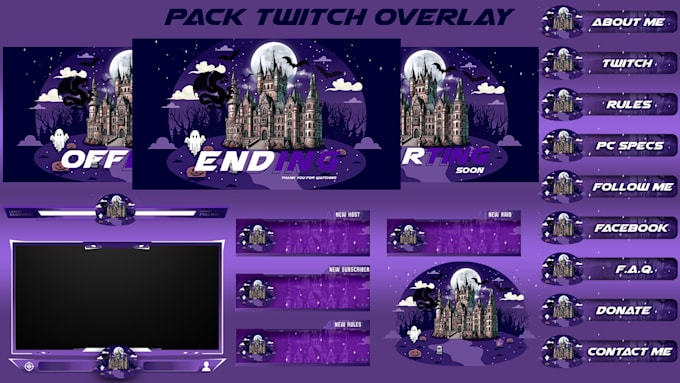 create animated twitch overlay and logo for your stream