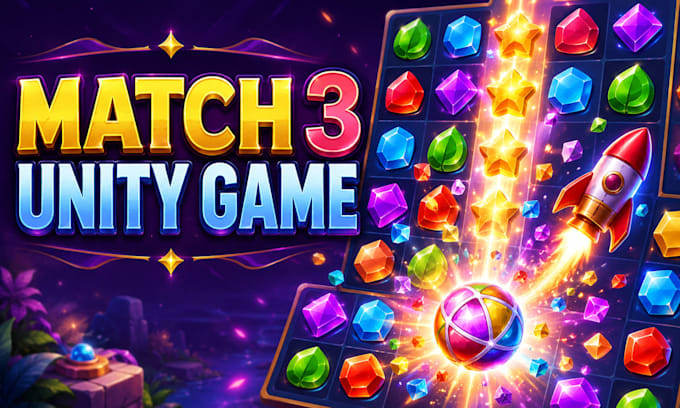 build a custom candy crush style match 3 game in unity