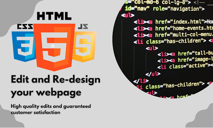 Edit your html css javascript website by Megzz02 | Fiverr