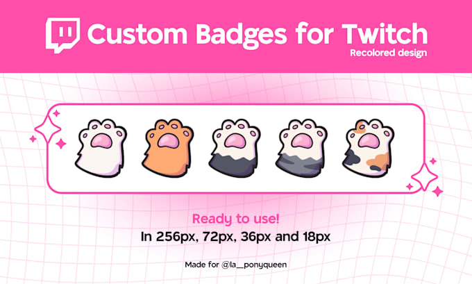create cute custom badges for your twitch subscribers