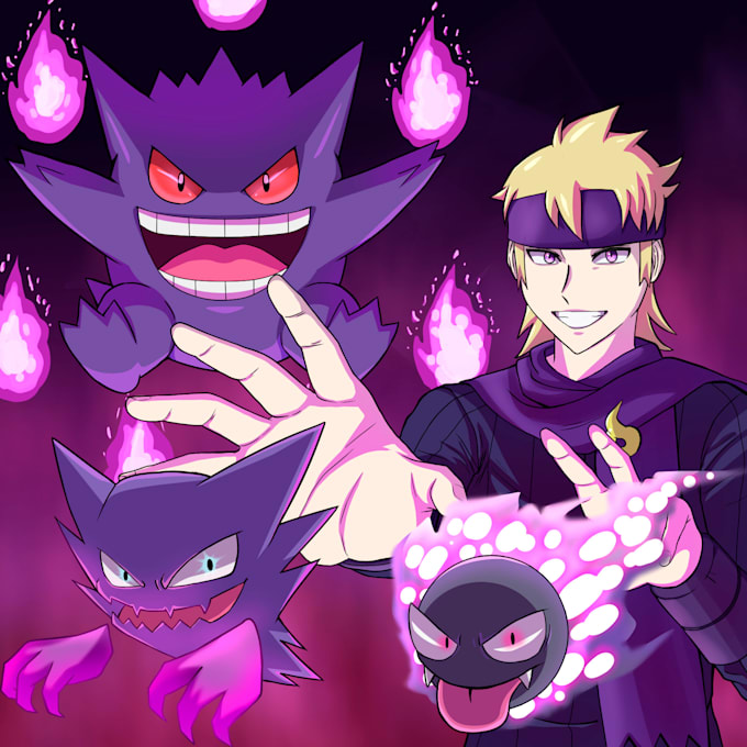 draw you as a pokemon trainer and your team with background