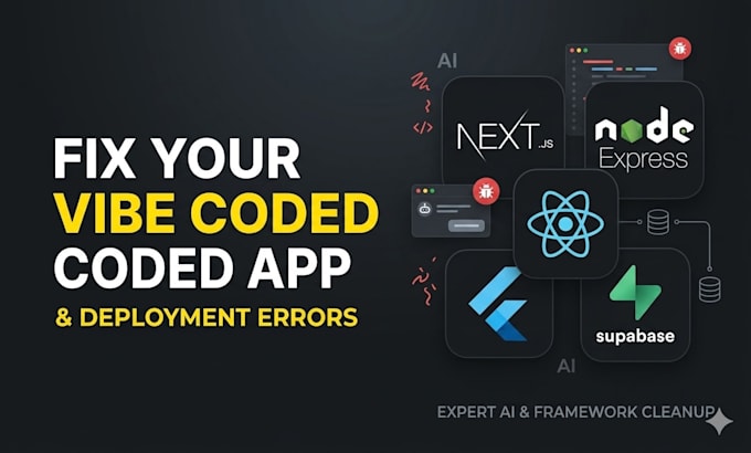 fix bugs, errors, and API issues in nextjs, express, or react