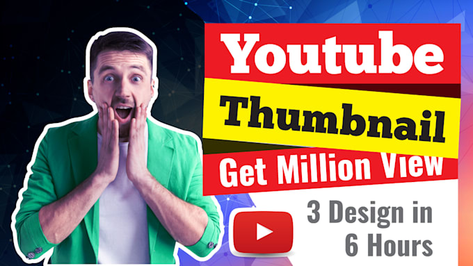 design eye catchy youtube thumbnail in 2 hours