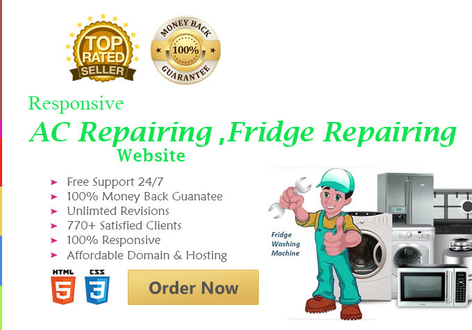 ac and fridge repairing website development
