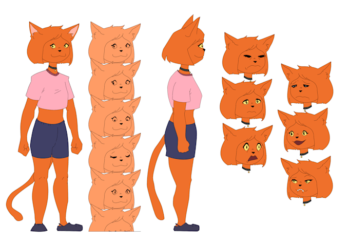 draw your character design and turnaround