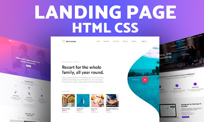 Responsive landing page html css by Davidlozadae | Fiverr