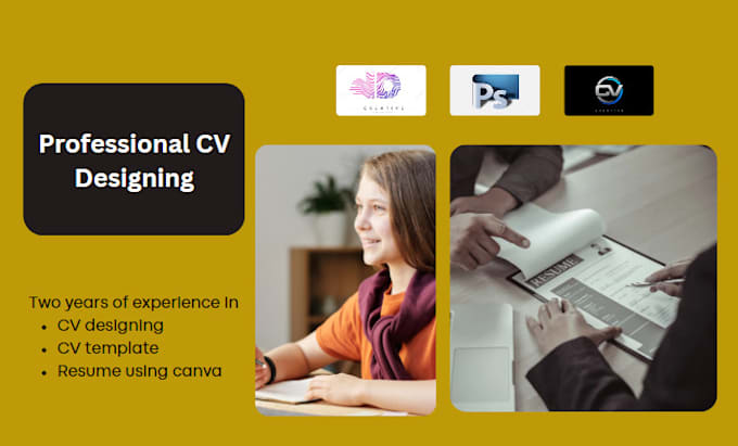 make cv template, modren resume and cv design on canva