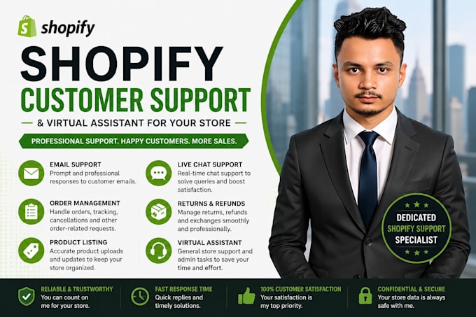 be your shopify customer support specialist