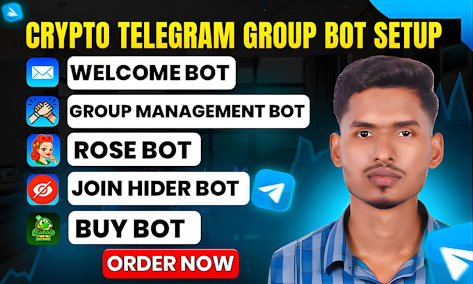create group and setup a professional telegram bot for your crypto group