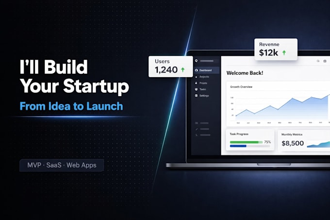 build your startup, saas or web app from idea to launch