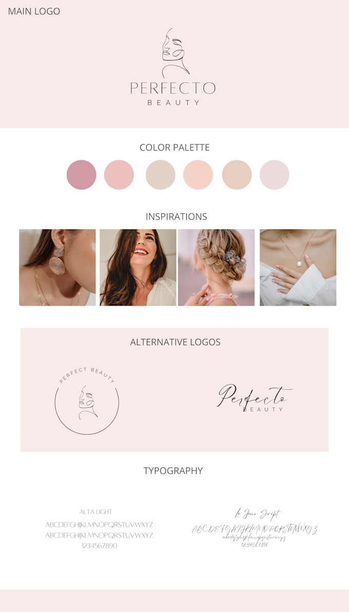 design brand style guide, minimalist logo and brand identity