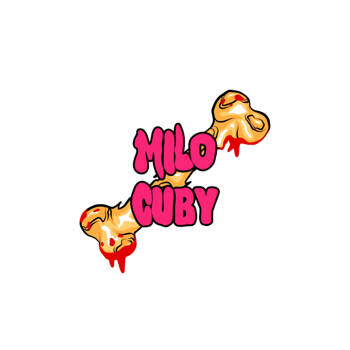 make dog bone zombie scary face illustration