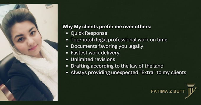 be your professional legal document writer and reviewer