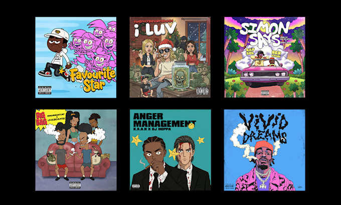 make cartoon cover art that will make your release stand out