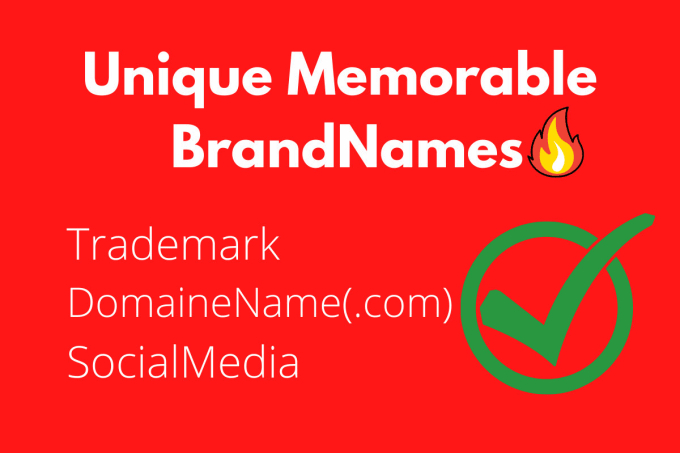 Create 5 unique names, slogans check trademark domain social ...