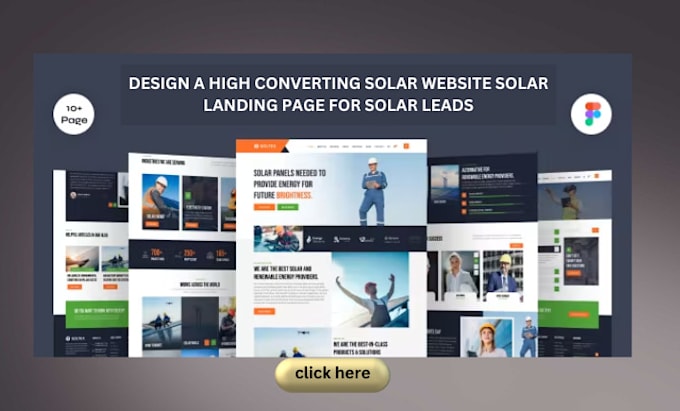 Design a high converting solar website solar landing page for solar
