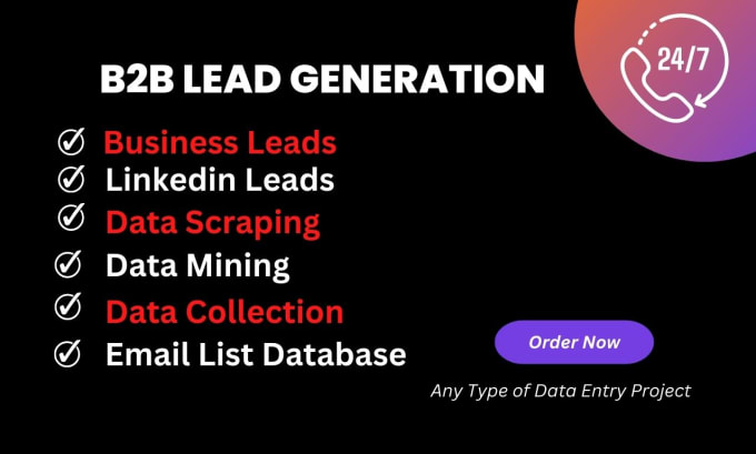 b2b lead generation, web scraping, data mining, email list data collection