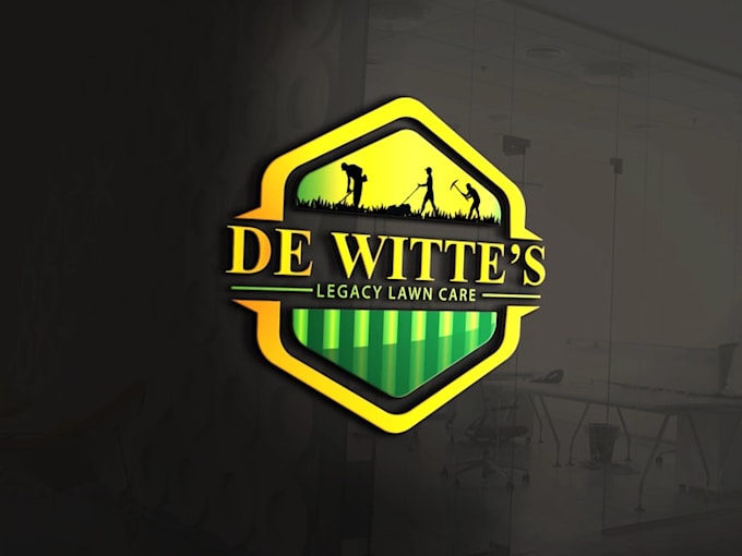 design creative unique lawn care logo design