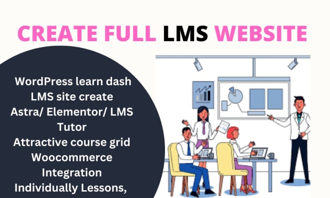 create learndash and wordpress lms website with tutor lms