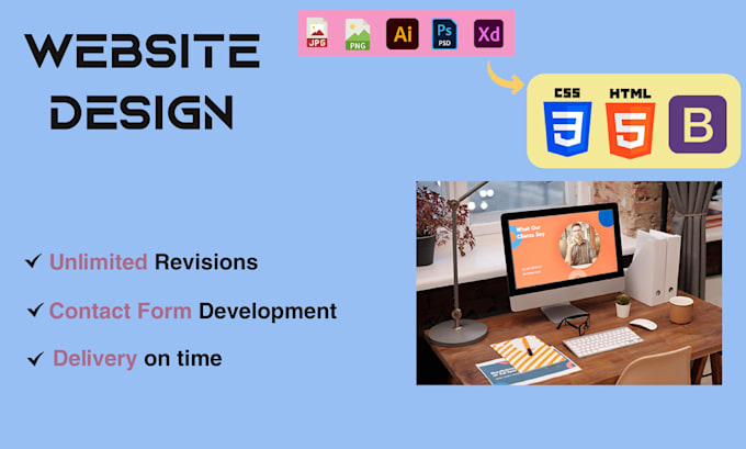 Convert psd and figma and xd to html css bootstrap 5 responsive website ...