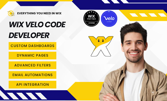 develop wix website using wix velo, wix code and databases