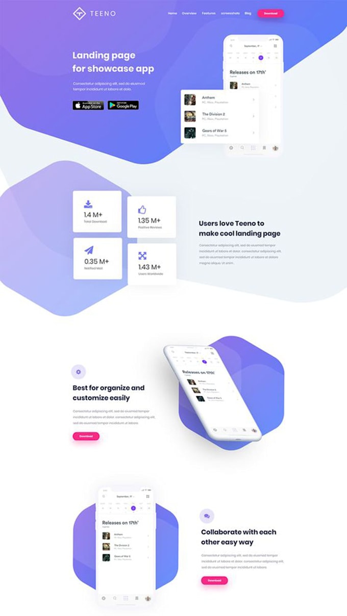 Design a stunning website ui ux using html css and js by ...