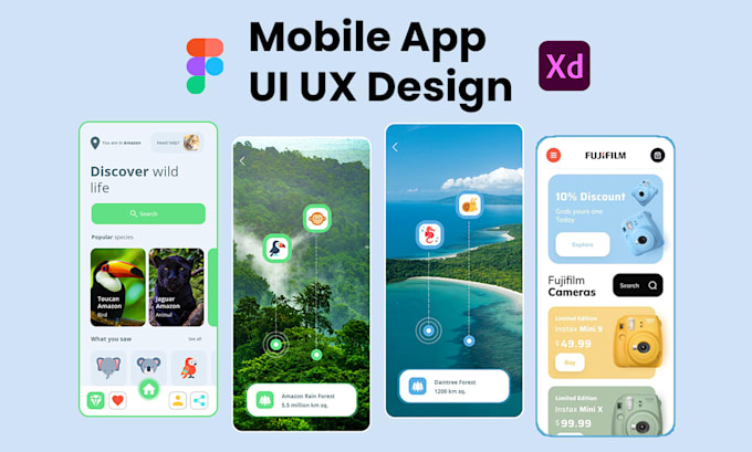 Design and redesign mobile app ui ux for android and ios by Farihared4 ...