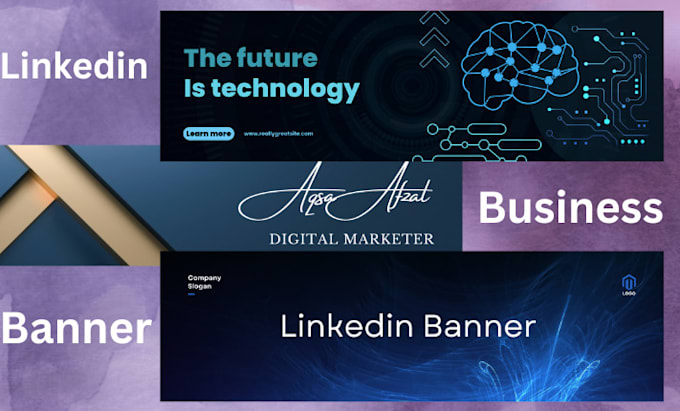 do a professional background linkedin banner and facebook designs
