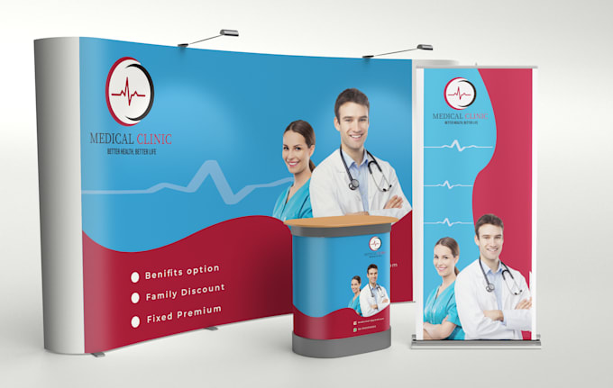 Design unique trade show banner backdrop booth exhibition or stand