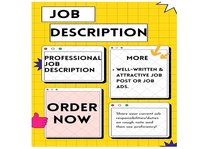 write professional job description and job ads or posts for any position