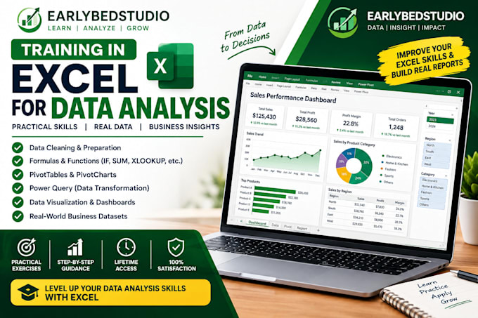 teach and train you ms excel for data analysis